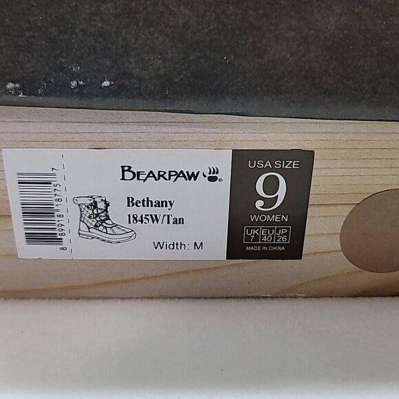 Bearpaw Bethany 1845W Leather Wool Sheepskin Brown Winter Boots Women's US 9 M - Picture 16 of 16